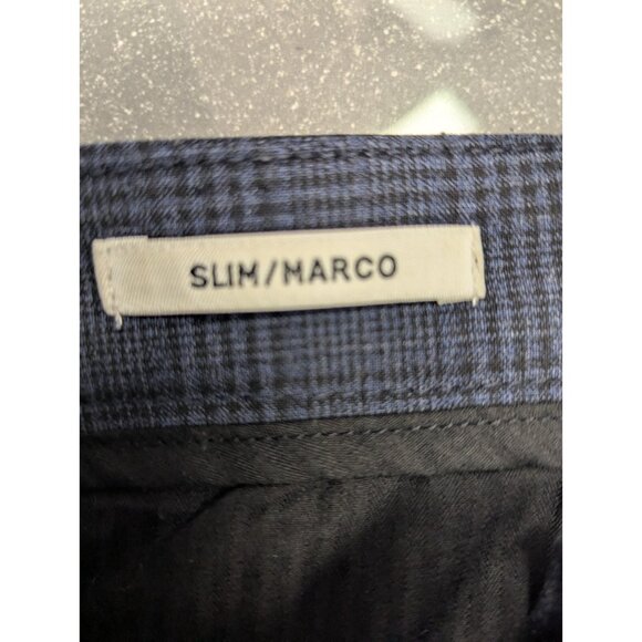 Jack & Jones Slim Fit Dress Pants Marco Bi-Stretch Navy Check Mens Size 30x32 - Picture 5 of 15